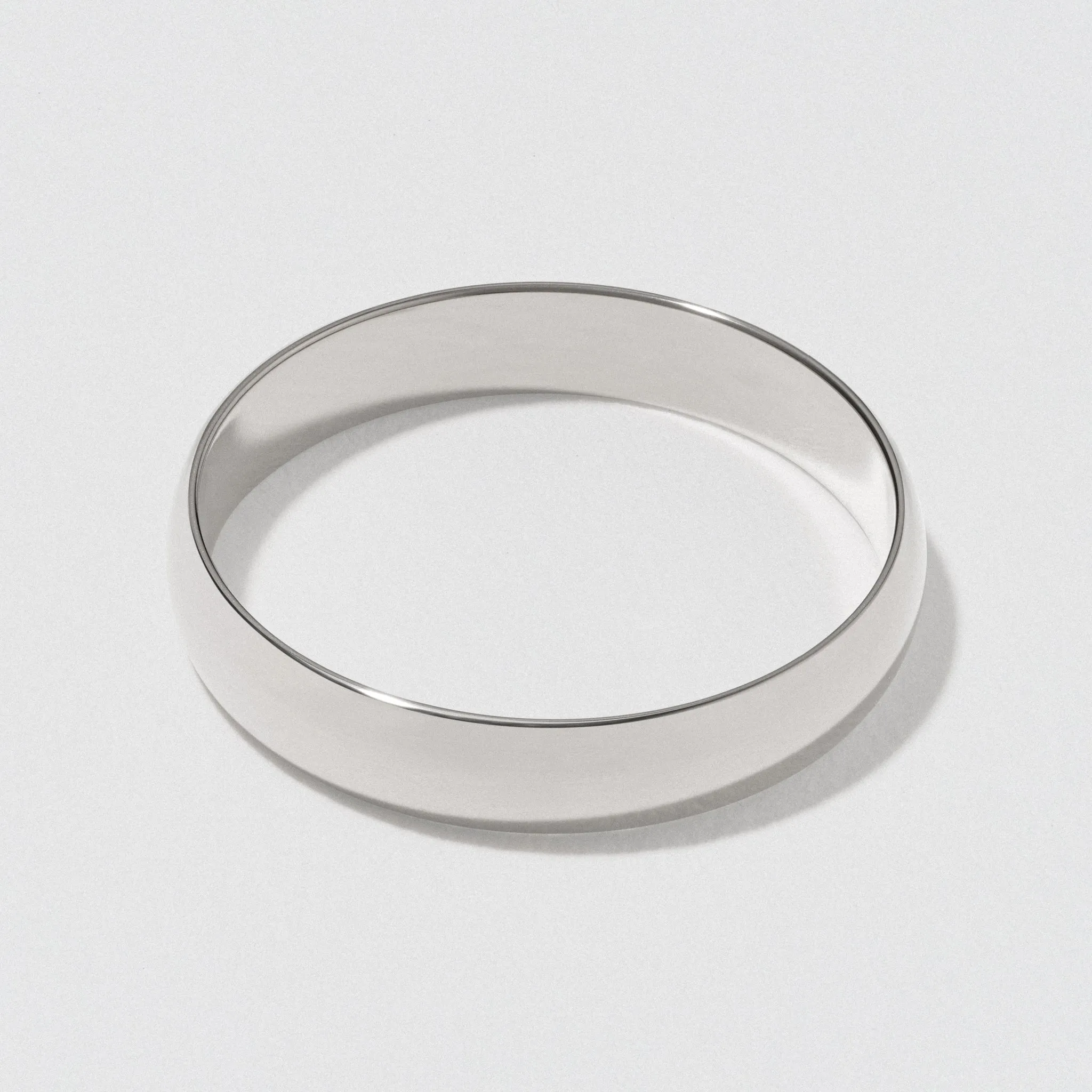 White Gold Classic Wedding Band - Polished 4mm